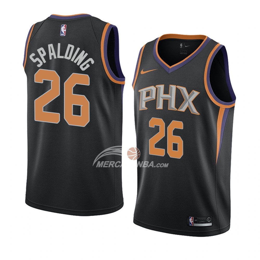 Maglia Phoenix Suns Suns Ray Spalding Statement 2018 Nero